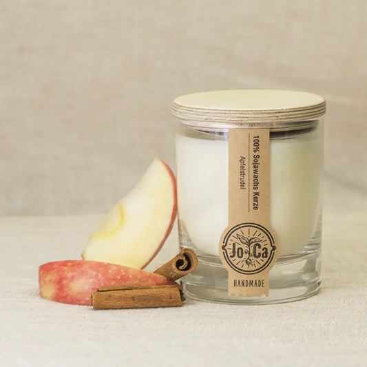 Apfelstrudel Sojawachskerze mit Apfel & Zimt