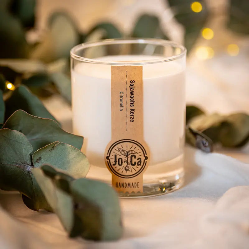 Duft Citronella Kerze mit deko